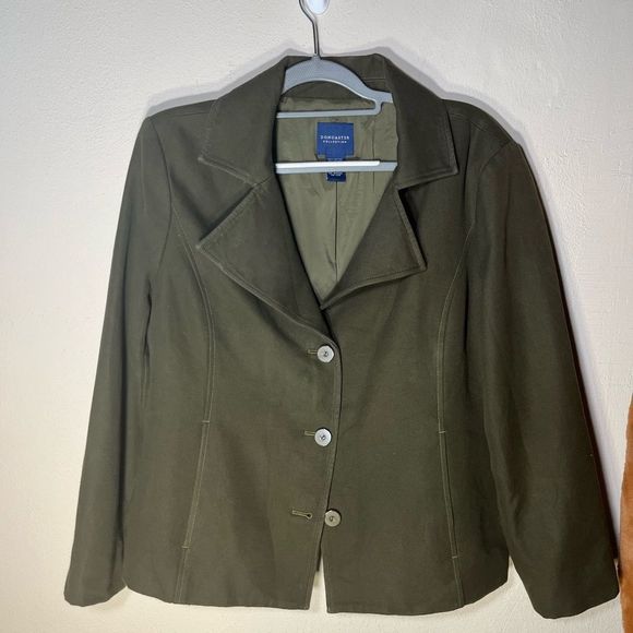 Blazer by Doncaster Collections Olive Green Sz 16 - Picture 1 of 7